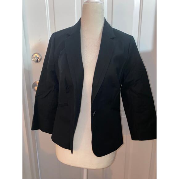 The Limited Black Button Blazer Jacket Career Professional Petite S Small - Picture 5 of 6